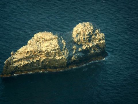 The most effective volcano within the field sits beneath two small rocky peaks in Hawaii
