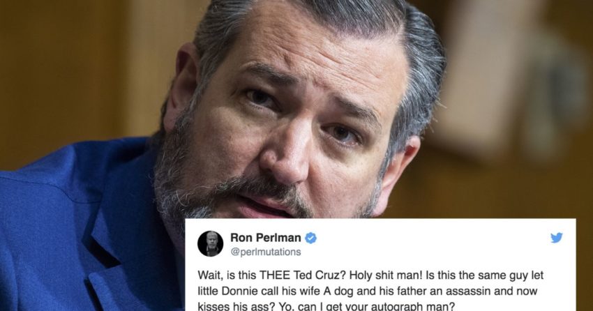 Ted Cruz and Ron Perlman are in a odd Twitter fight about … wrestling?