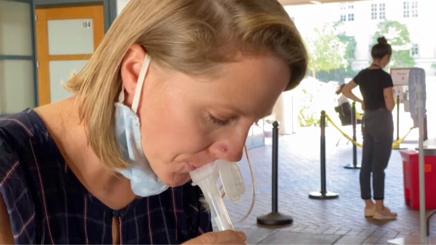 No nasal swab? UC Berkeley tries COVID spit test