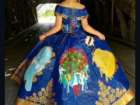 Teen’s coronavirus-themed toddle costume made of duct tape is a work of art