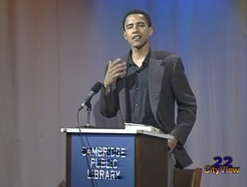 Barack Obama talking at a public library in 1995 [VIDEO]